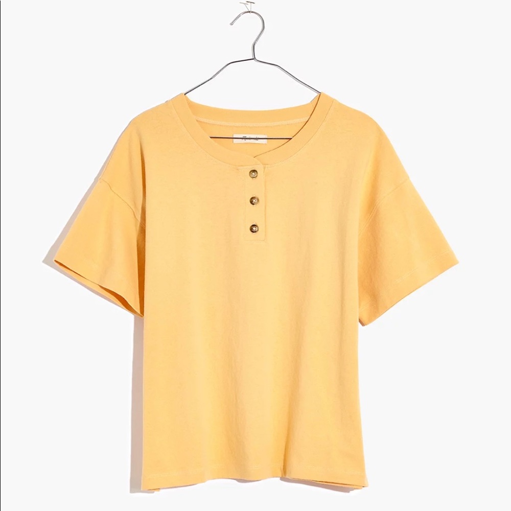 Madewell Fresh Apricot Parkview Henley Tee